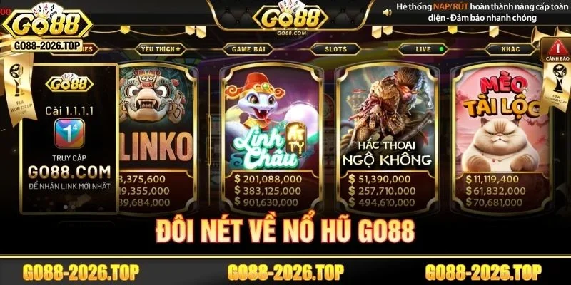 Nổ Hũ là một sản phẩm chủ lực trên cổng cược GO88. 